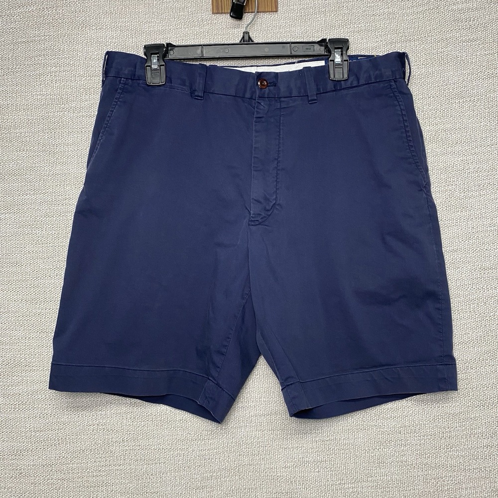 Polo Golf Ralph Lauren Shorts 34 (34x29) Flat Front Classic Crest Navy Preppy